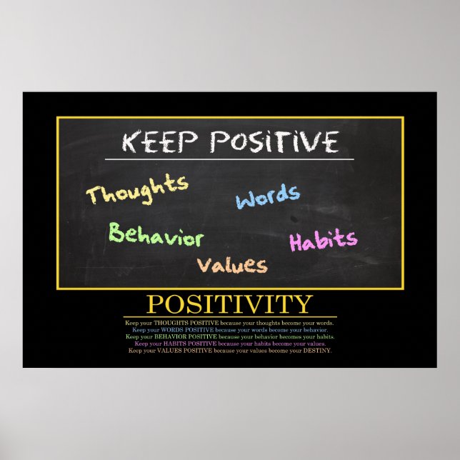 POSITIV MOTIVIEREND BEHALTEN POSTER (Vorne)
