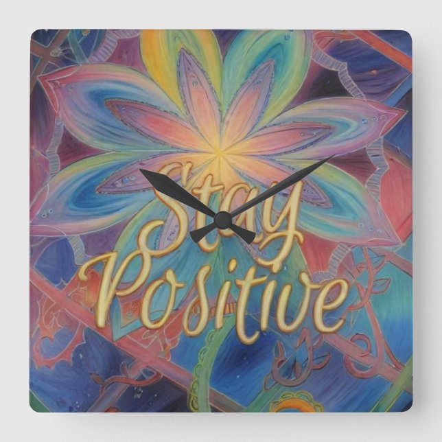 positiv quadratische wanduhr (Vorderseite)