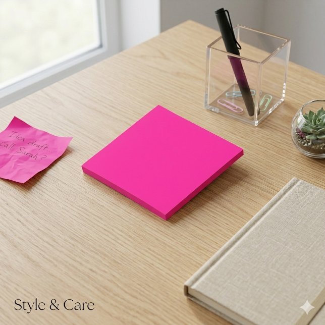 Positiv rosa Simple 3" Square Post-it Klebezettel (Positively Pink Simple 3 Square Post-it Notes)