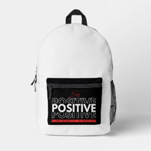 Positiv sein bedruckter rucksack