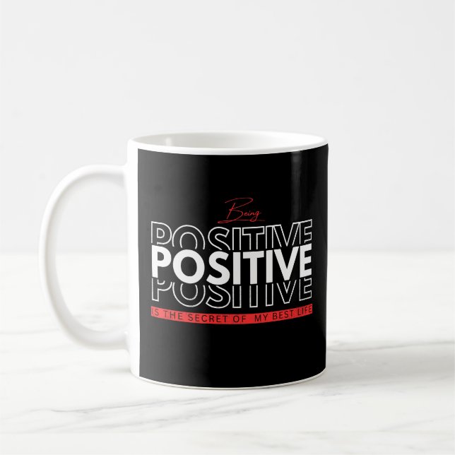 Positiv sein kaffeetasse (Links)
