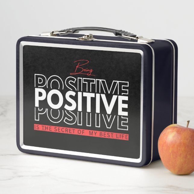 Positiv sein metall brotdose (Beispiel)