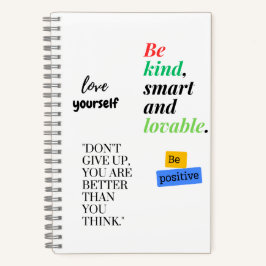 positiv sein notizbuch