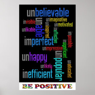 positiv sein poster