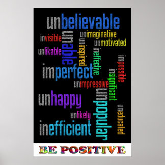 positiv sein poster
