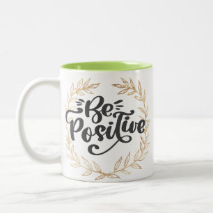 positiv sein zweifarbige tasse