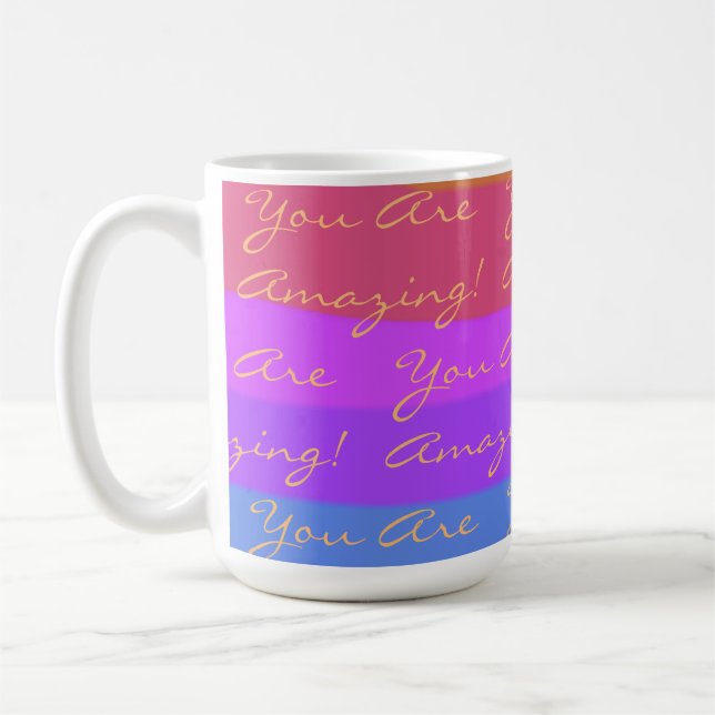 Positiv sind Sie Phantastisch farbig Kaffeetasse (Links)