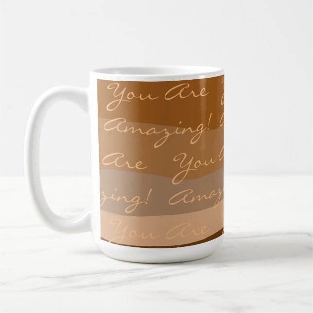 Positiv sind Sie Phantastisch farbig Kaffeetasse (Links)
