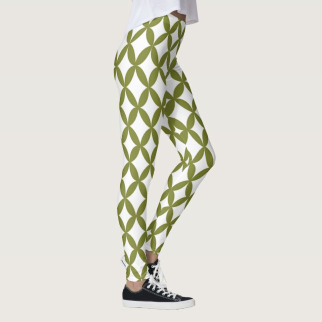 Positiv und Negativ Olive Green Leggings (Rechts)