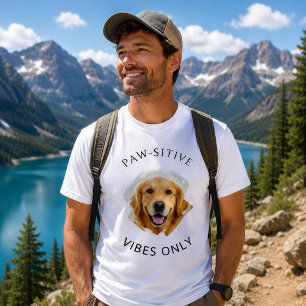 Positiv-vibes-nur Golden-Retriever-Foto T-Shirt