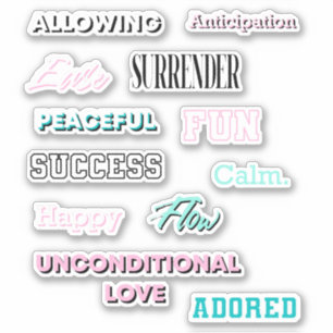 Positive 90er-Affirmation-Stickers Aufkleber