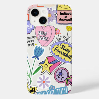 Positive Affirmation-Aufkleber-Collage Case-Mate iPhone 14 Hülle