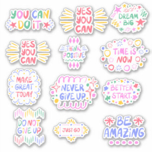 Positive Affirmation Custom-Cut Vinyl Sticker