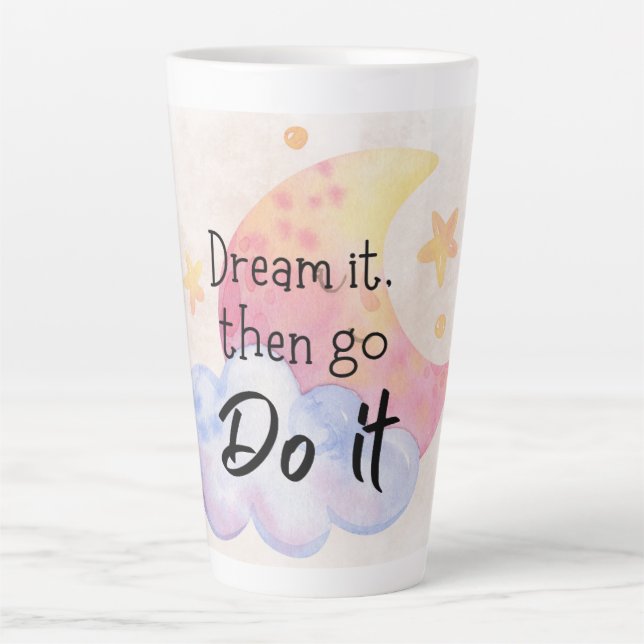 Positive Affirmation Latte Tasse | Inspirierend (Vorderseite)