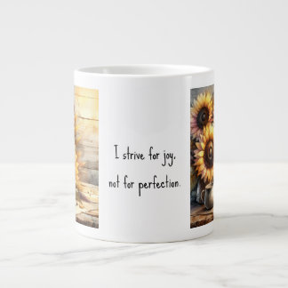 Positive affirmation Sunflowers Watercolor Art Jumbo-Tasse