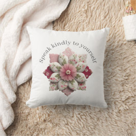 Positive Affirmation Throw Pillow Speak Kindly  Kissen
