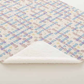 Positive Affirmationen Baby-Nursery Rosa Sherpadecke