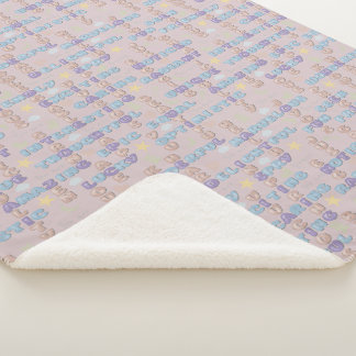 Positive Affirmationen Baby-Nursery Rosa Sherpadecke