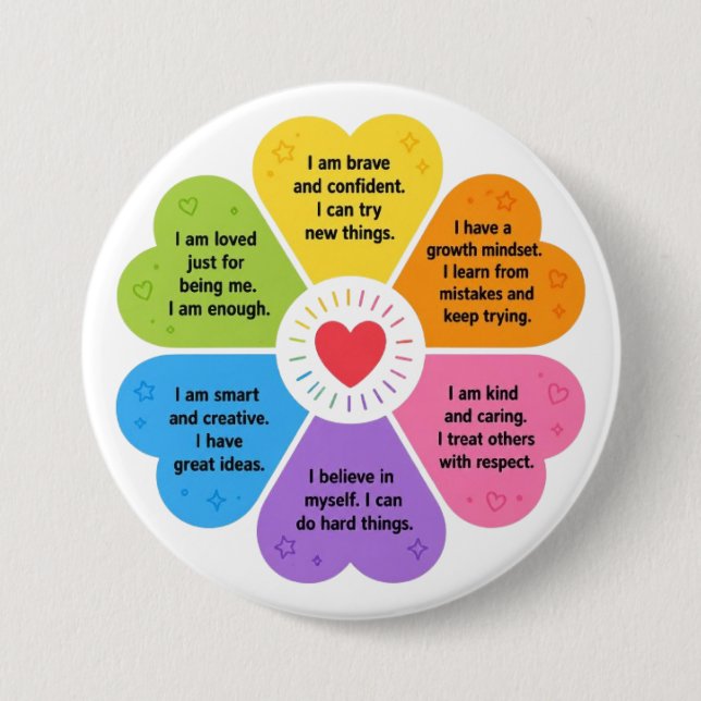Positive Affirmationen Button (Vorderseite)