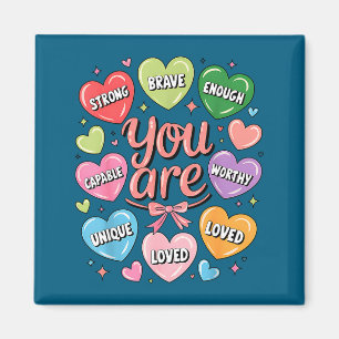 Positive Affirmationen sind stark tapfer würdig Li Magnet