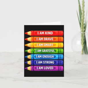 Positive Affirmationen Wachsmalstifte für Kinder Karte
