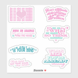Positive Affirmations Mirror trendy Pack Set von Aufkleber