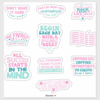 Positive Affirmations Spiegelpack Set von Aufkleber