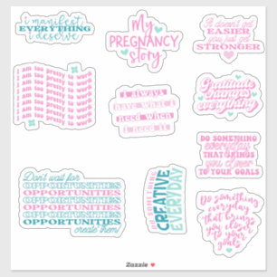 Positive Affirmations Spiegelpack Set von Aufkleber