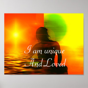 Positive Affirmative Motivation über Selbstwertgef Poster