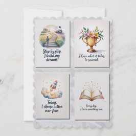 Positive Affirmative Positivity Cards mit 8 positi Dankeskarte