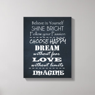 Positive Anführungsbestätigungen Leinwanddruck