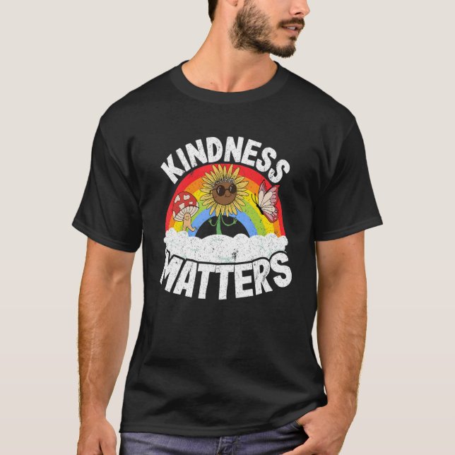 Positive Anti Bullying Rainbow Sped Teacher Kindne T-Shirt (Vorderseite)