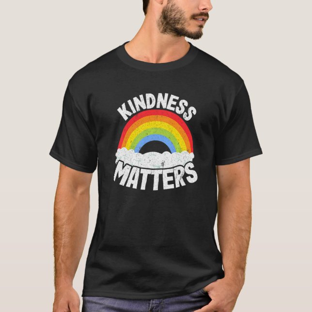 Positive Anti Bullying Rainbow Sped Teacher Kindne T-Shirt (Vorderseite)