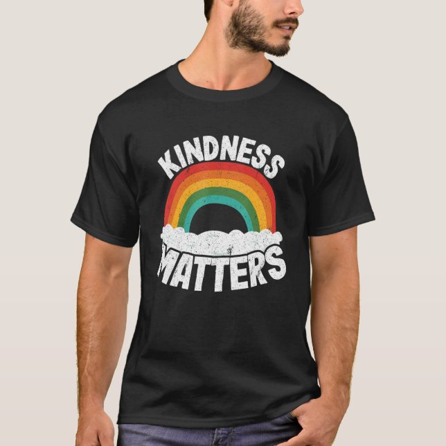 Positive Anti Bullying Rainbow Sped Teacher Kindne T-Shirt (Vorderseite)