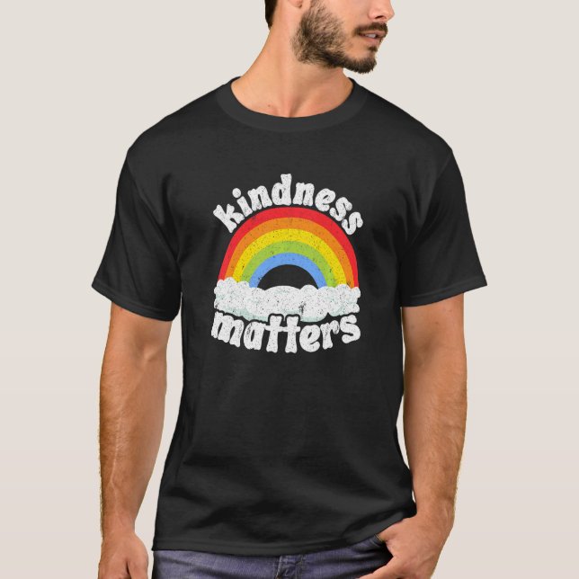 Positive Anti Bullying Rainbow Sped Teacher Kindne T-Shirt (Vorderseite)