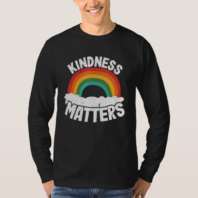 Positive Anti Bullying Rainbow Sped Teacher Kindne T-Shirt (Vorderseite)