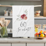 Positive Aquarellfarben Rose Blumenmuster 60. Gebu Geschirrtuch<br><div class="desc">Positive Aquarellfarben Rose Floral 60. Geburtstag Küchentuch mit Zitat 60 so was. Motivierend und positives Geschenk für eine Frau. Das Design zeichnet sich durch ein positives und lustiges Zitat 60 so, was in modernen Drehbuch und schöne Aquarellfarben Rose und Zweige. Das Handtuch ist ein tolles Geschenk für eine Frau, die...</div>