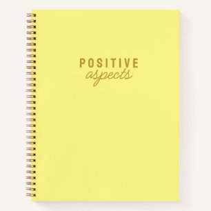 Positive Aspekte Minimalistisch Gelbe Dankbarkeit Notizbuch