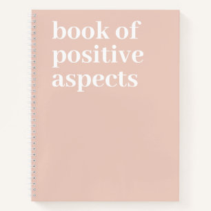 Positive Aspekte Minimalistischer Text Rosa Dankba Notizbuch