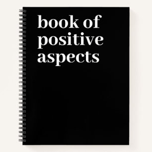 Positive Aspekte Minimalistischer Text Schwarze Da Notizbuch