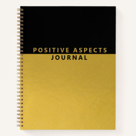 Positive Aspekte Minimalistisches Gold Foil Journa Notizbuch