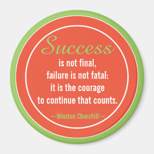 Positive Attitude-Churchill-Quote Motivierend Magnet