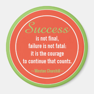 Positive Attitude-Churchill-Quote Motivierend Magnet