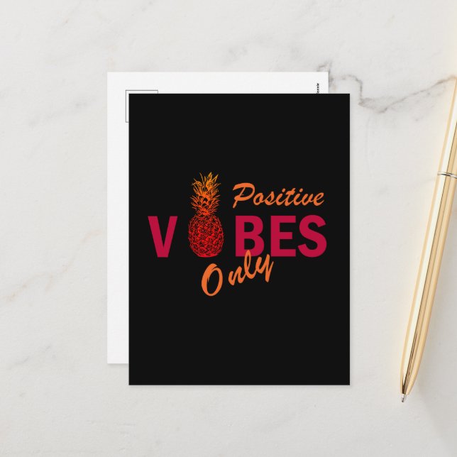 Positive Ausblicke im Sommerurlaub Feiertagspostkarte (Vorderseite/Rückseite Beispiel)