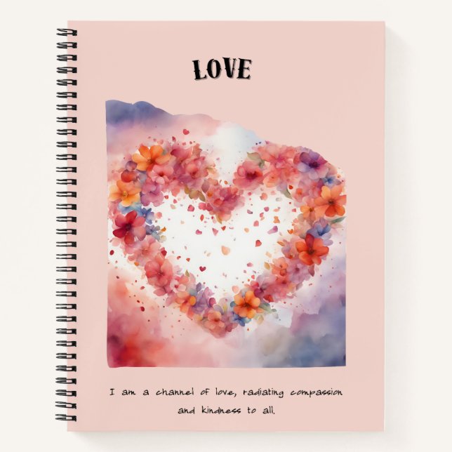 Positive Bejahung der Liebe Notizbuch (Vorderseite)