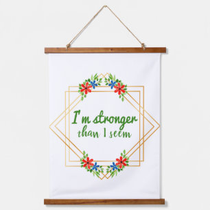 positive Bejahungen für Arbeit und Selbstversorgun Wandteppich Mit Holzrahmen