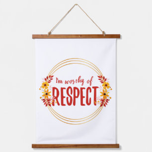 positive Bejahungen für das Leben und die Liebe Wandteppich Mit Holzrahmen