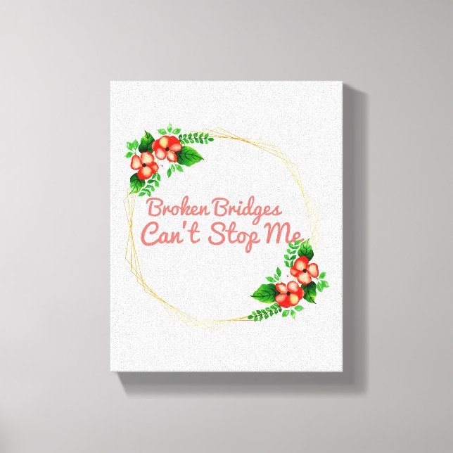 positive Bejahungen für Erfolg und Selbstversorgun Leinwanddruck (Vorderseite)