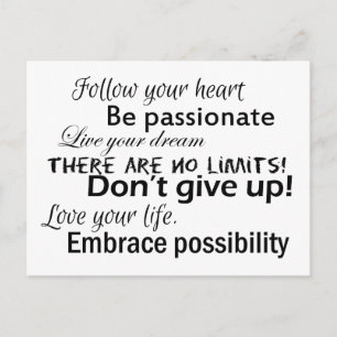 Positive Bejahungen Postkarte