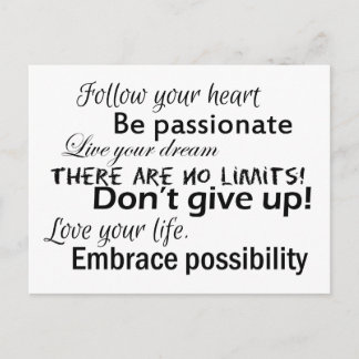 Positive Bejahungen Postkarte